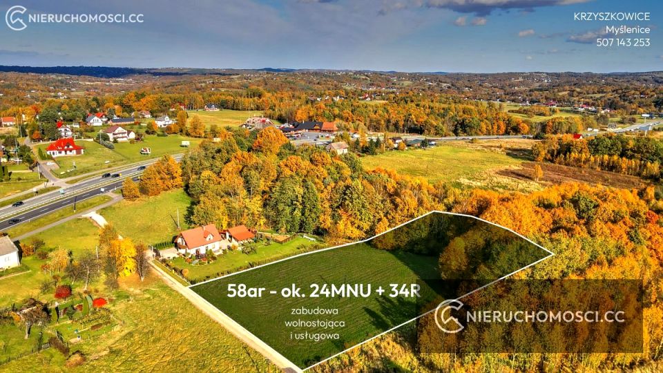 Działka budowlano-rolna Krzyszkowice