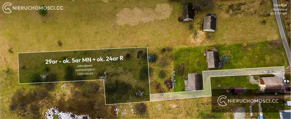 Działka budowlano-rolna Zawada