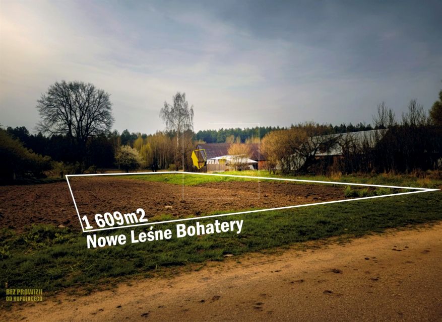 Pusta działka Nowe Leśne Bohatery