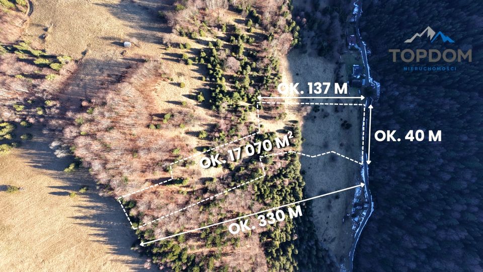 Działka rolno-leśna Ochotnica Górna