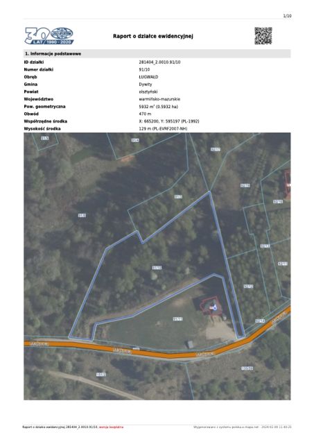 Działka nad jeziorem