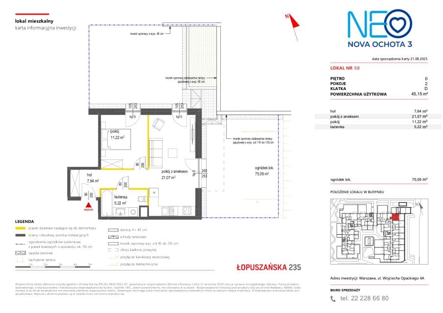 Mieszkanie na sprzedaż, 2 pokoje, 45 m², Raków Warszawa