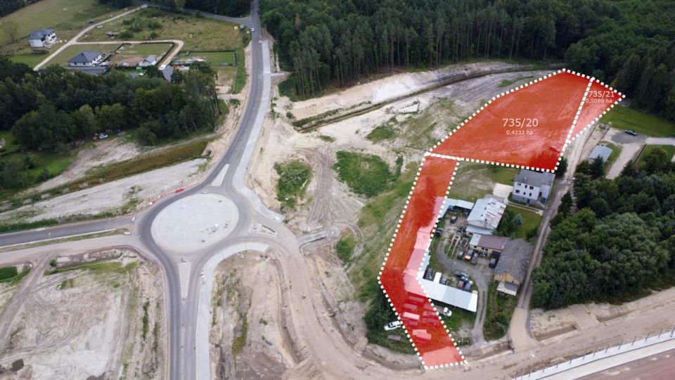 Działka usługowa Sławno