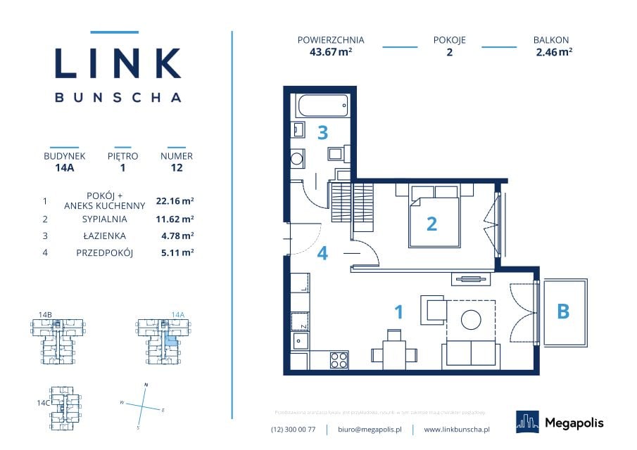 Mieszkanie Mochnaniec, ul. Karola Bunscha 14