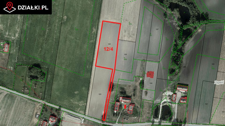 Działka rolna Zęgwirt
