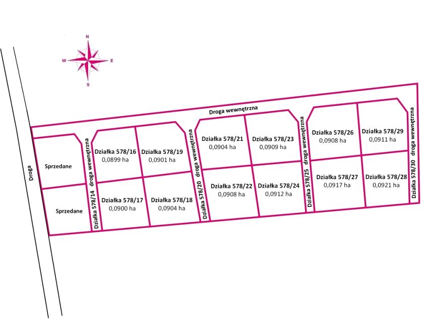 Działka budowlana Kiełczew Smużny Czwarty