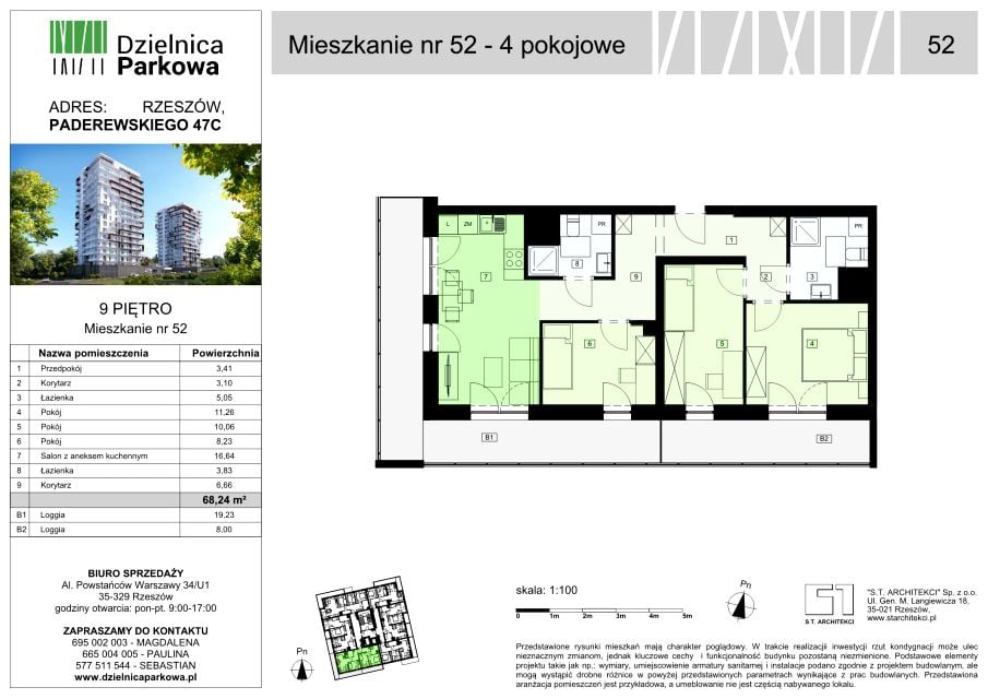 Mieszkanie Parkowa, ul. Ignacego Paderewskiego 51