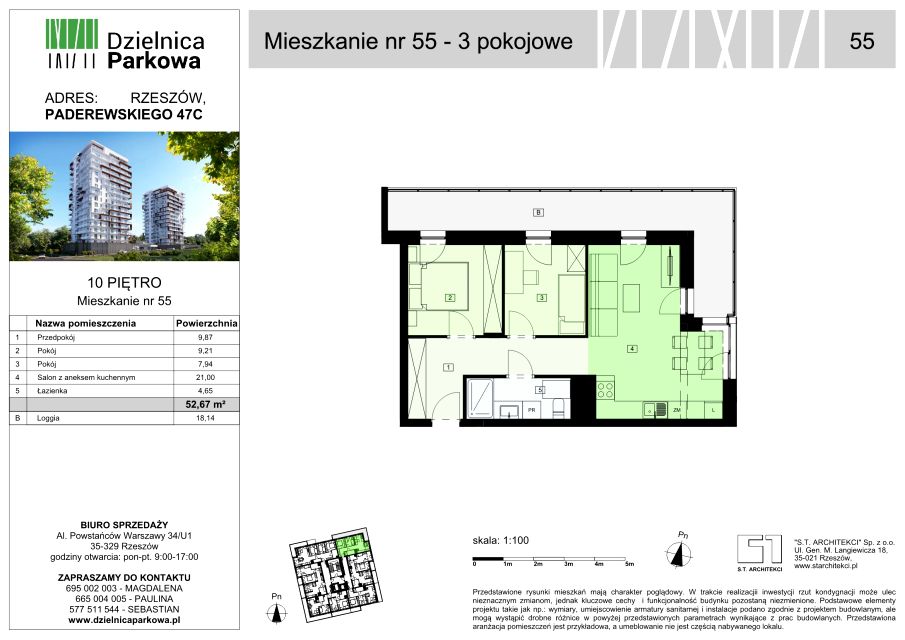 Mieszkanie Parkowa, ul. Ignacego Paderewskiego 51