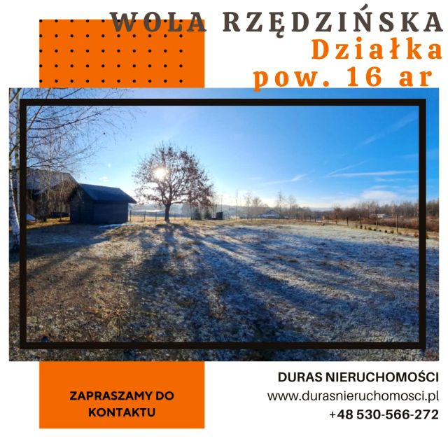 Działka budowlana Wola Rzędzińska