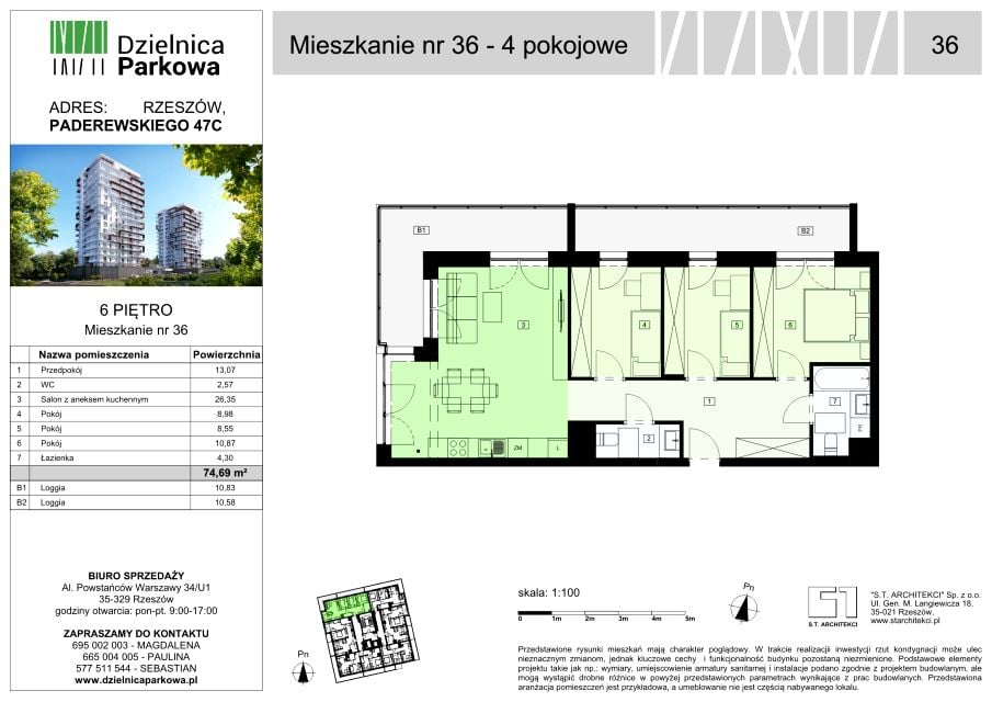 Mieszkanie Parkowa, ul. Ignacego Paderewskiego 51