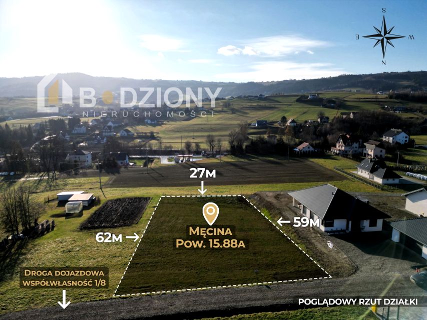 Działka budowlana Męcina