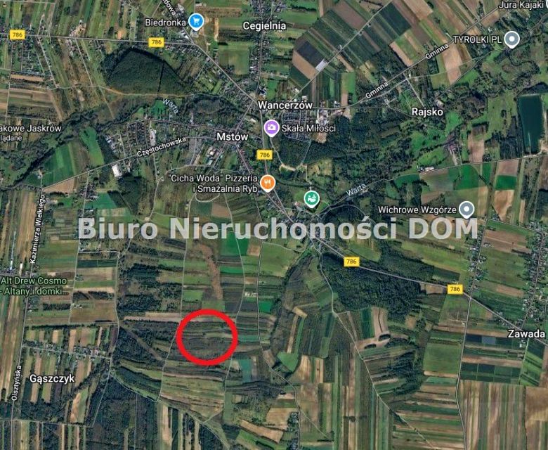 Pusta działka Mstów