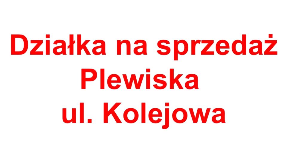 Działka budowlana Plewiska