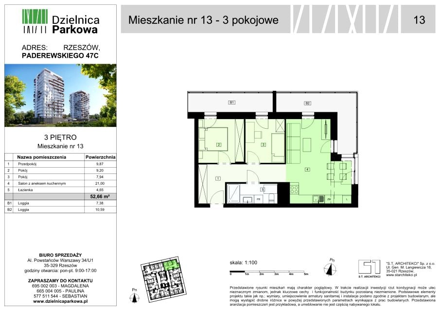 Mieszkanie Parkowa, ul. Ignacego Paderewskiego 51