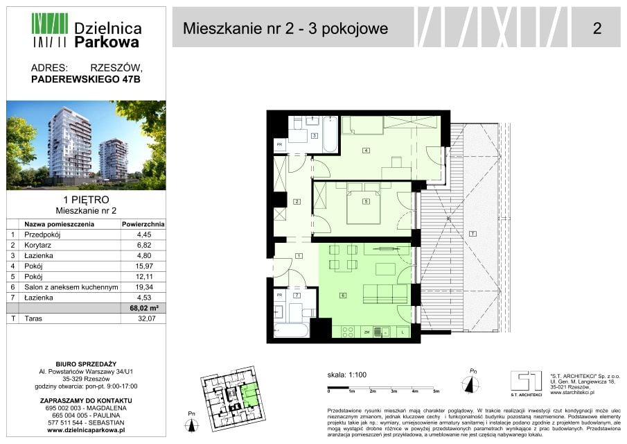 Mieszkanie Parkowa, ul. Ignacego Paderewskiego 51