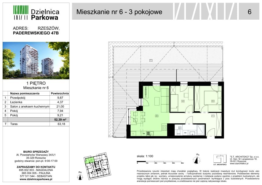 Mieszkanie Parkowa, ul. Ignacego Paderewskiego 51