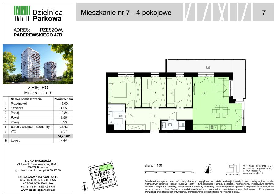 Mieszkanie Parkowa, ul. Ignacego Paderewskiego 51