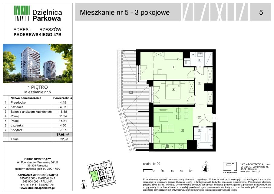 Mieszkanie Parkowa, ul. Ignacego Paderewskiego 51