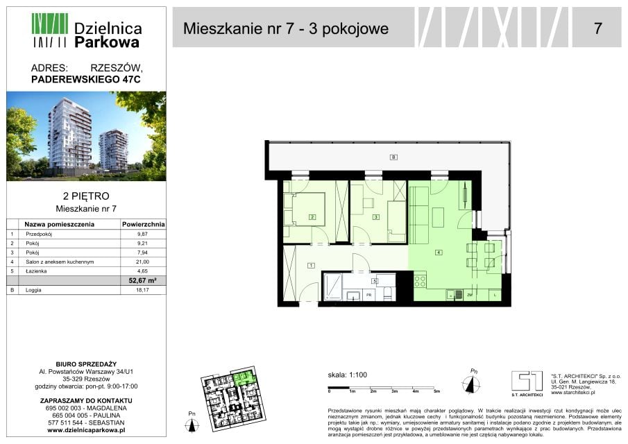 Mieszkanie Parkowa, ul. Ignacego Paderewskiego 51
