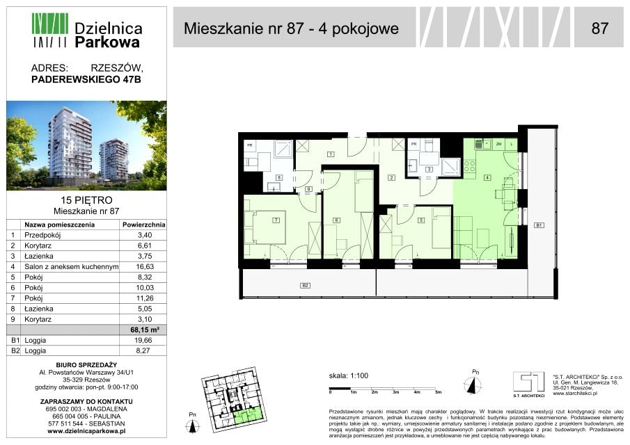 Mieszkanie Parkowa, ul. Ignacego Paderewskiego 51