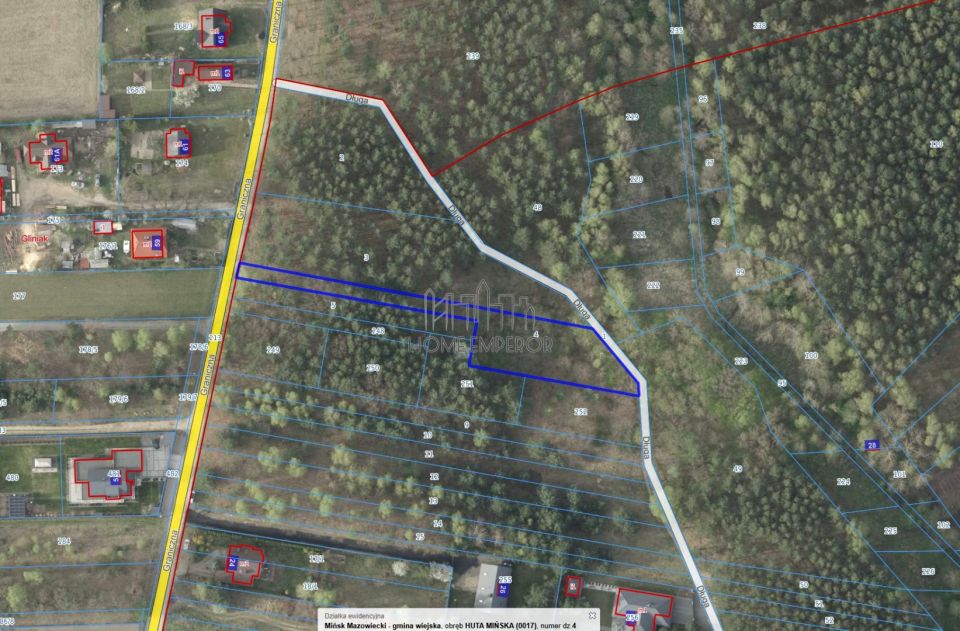 Pusta działka Huta Mińska