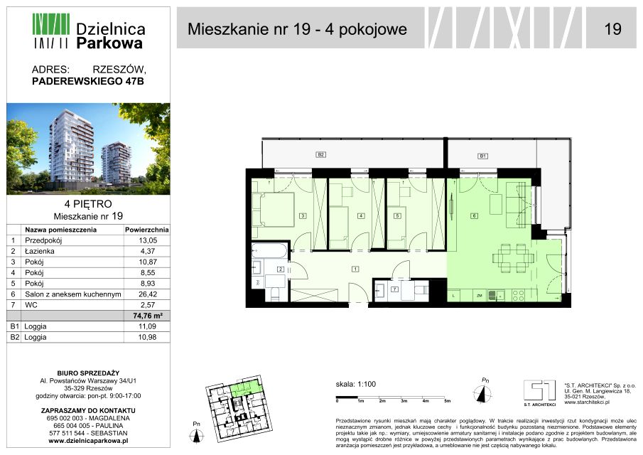 Mieszkanie Parkowa, ul. Ignacego Paderewskiego 51