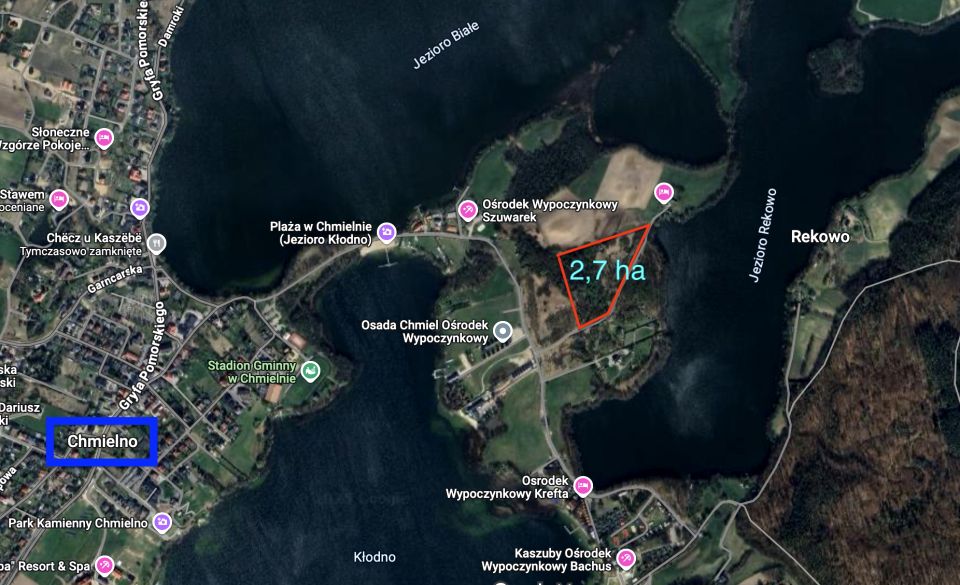 Działka rekreacyjna Chmielno