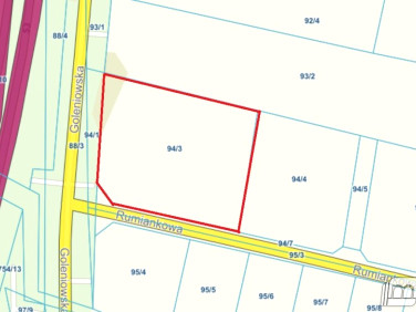 Działka inwestycyjna Miękowo