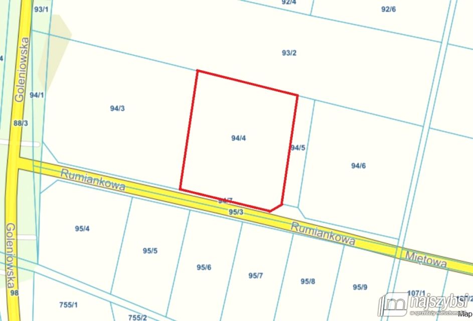 Działka usługowa Miękowo