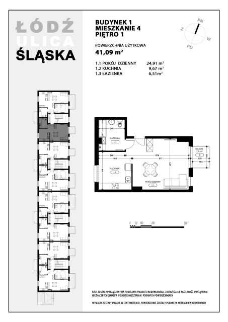 Mieszkanie Chojny-Dąbrowa, ul. Śląska 39