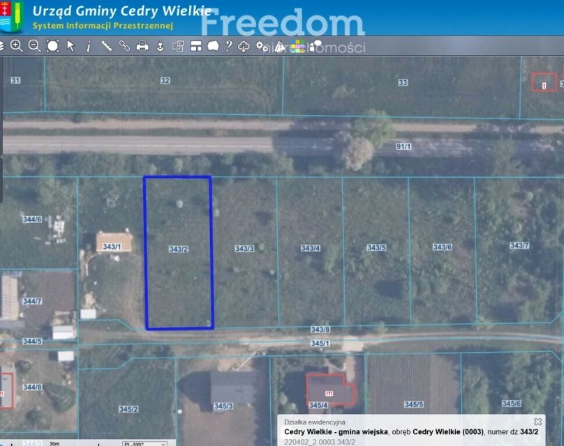 Działka Cedry Wielkie
