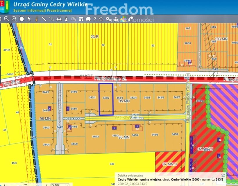 Działka Cedry Wielkie