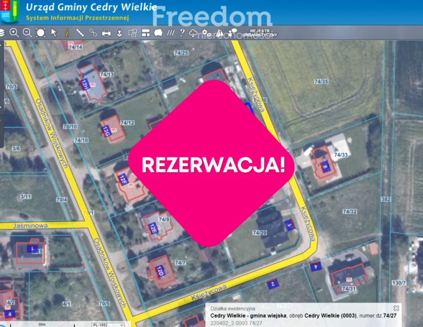 Działka Cedry Wielkie
