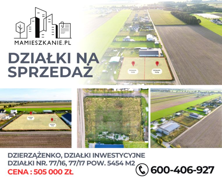 Działka przemysłowa Dzierzążenko
