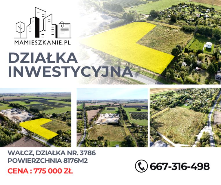 Działka inwestycyjna Wałcz