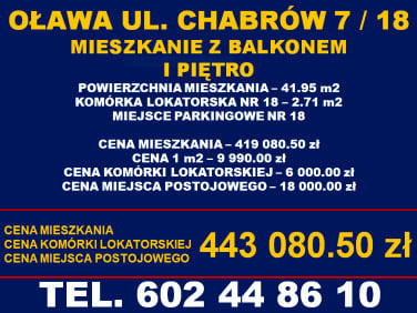 Mieszkanie Oława sprzedaż