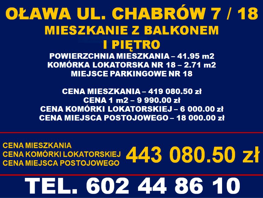 Mieszkanie Oława sprzedaż