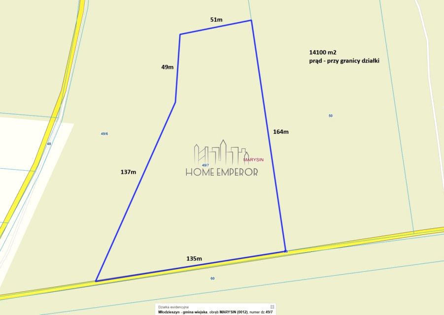 Działka leśna Marysin