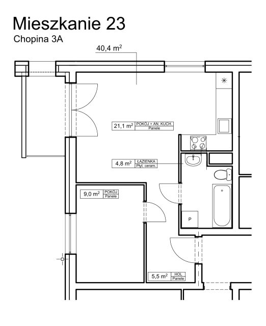 Mieszkanie Centrum, ul. Chopina 3