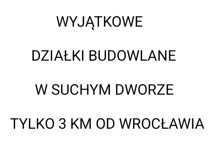 Działka Suchy Dwór