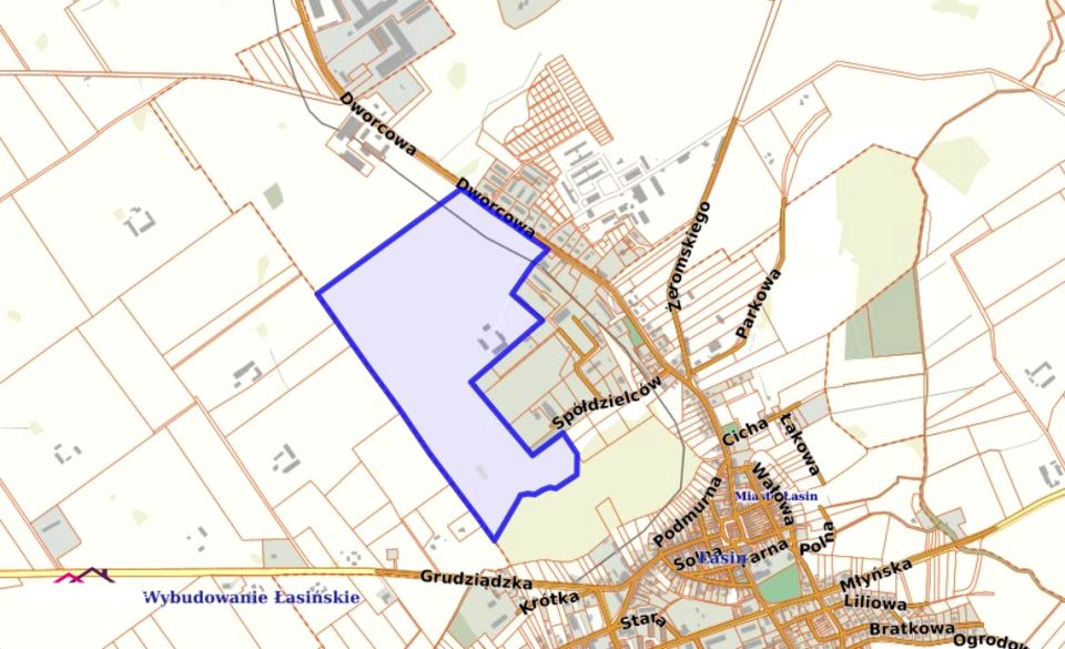 Działka inwestycyjna Łasin