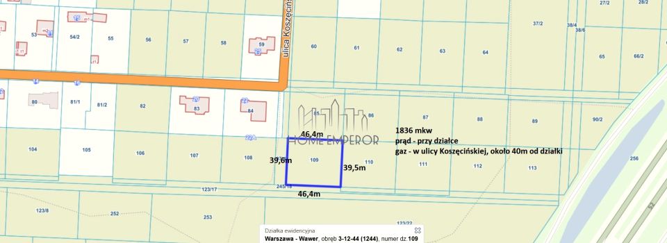 Pusta działka Warszawa