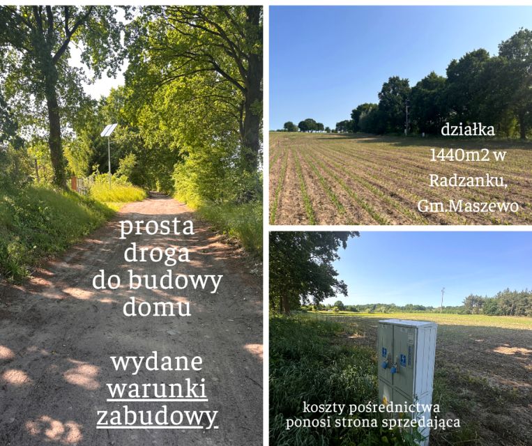 Działka budowlano-rolna Radzanek