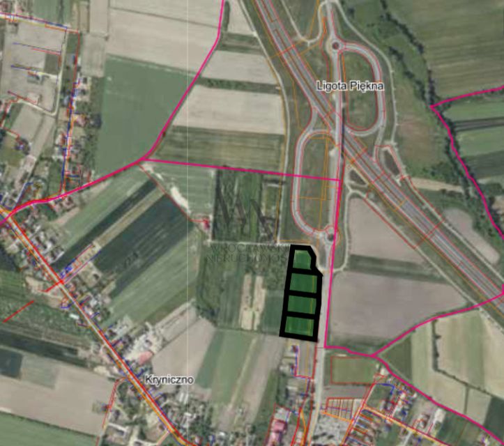 Działka inwestycyjna Kryniczno