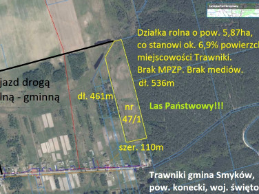 Działka rolna Trawniki