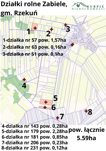 Działka inna Zabiele