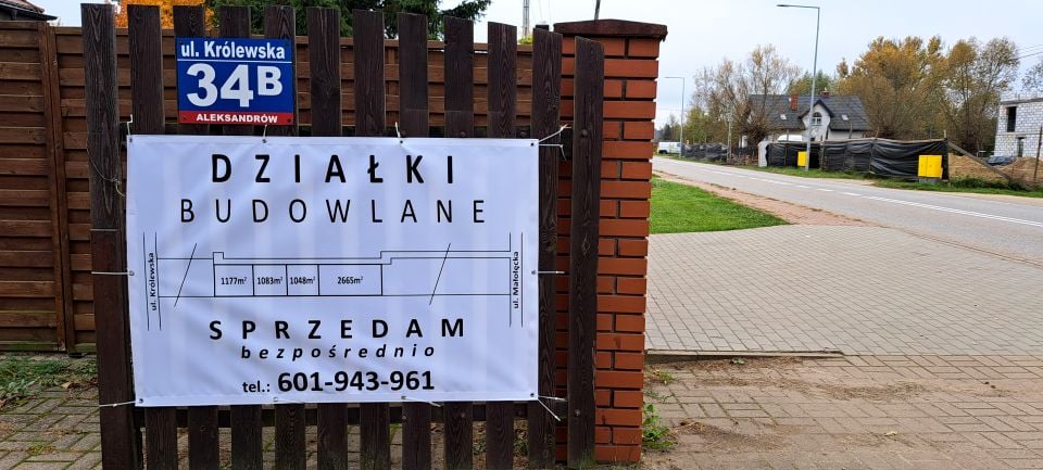 Działka budowlana Aleksandrów