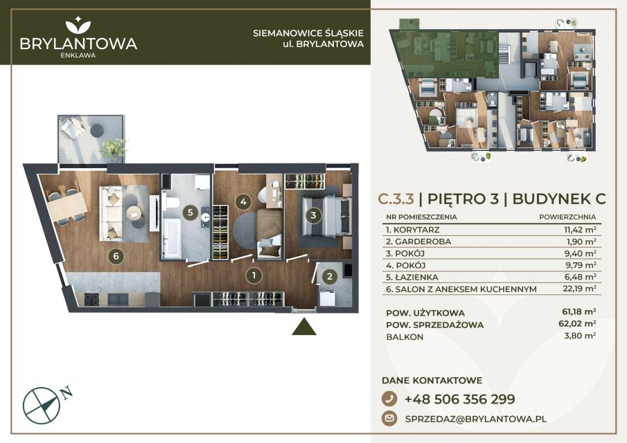 Mieszkanie Bytków, ul. Brylantowa