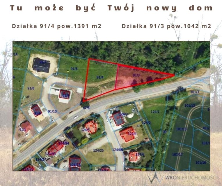 Działka przy lesie