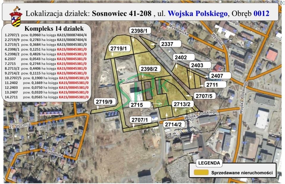 Działka usługowa Sosnowiec